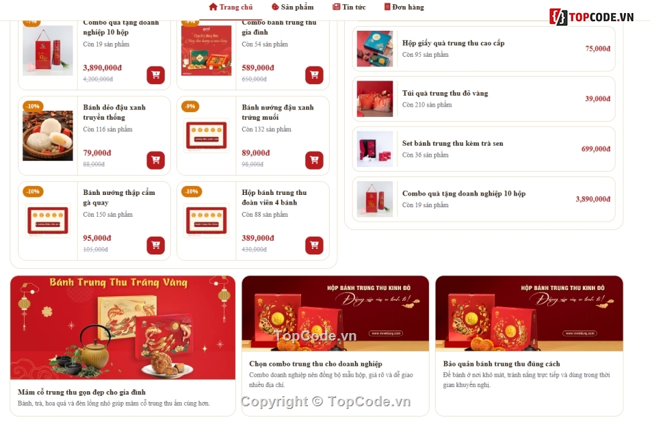 Website bán bánh trung thu,bán bánh,trung thu
